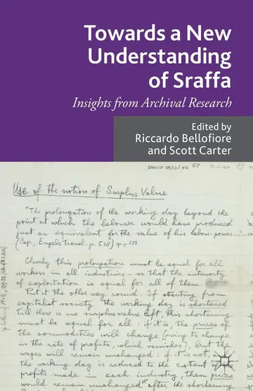 Cover of Towards a New Understanding of Sraffa