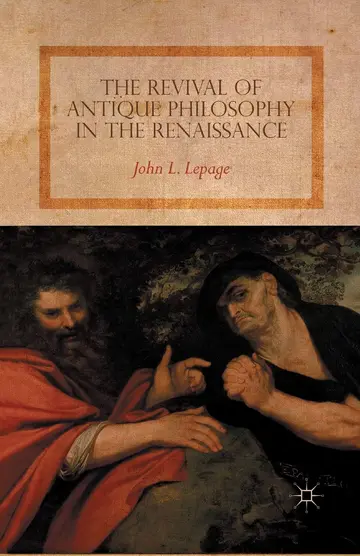Cover of The Revival of Antique Philosophy in the Renaissance