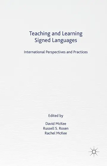 Cover of Teaching and Learning Signed Languages