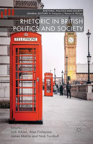 Cover of Rhetoric in British Politics and Society