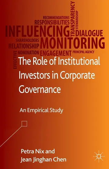 Cover of The Role of Institutional Investors in Corporate Governance
