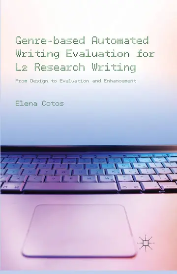 Cover of Genre-based Automated Writing Evaluation for L2 Research Writing