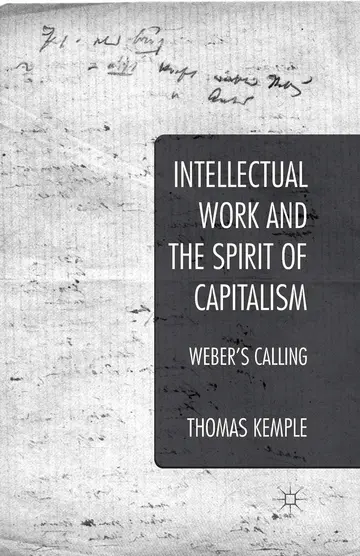 Cover of Intellectual Work and the Spirit of Capitalism