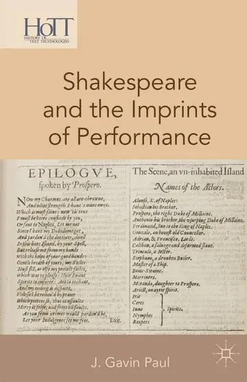 Cover of Shakespeare and the Imprints of Performance