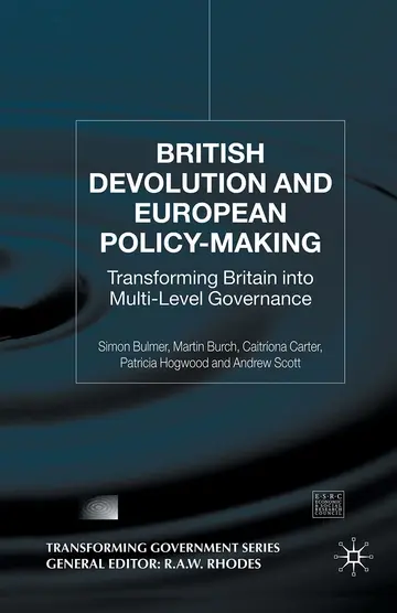 Cover of British Devolution and European Policy-making