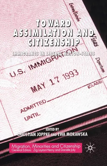 Cover of Toward Assimilation and Citizenship