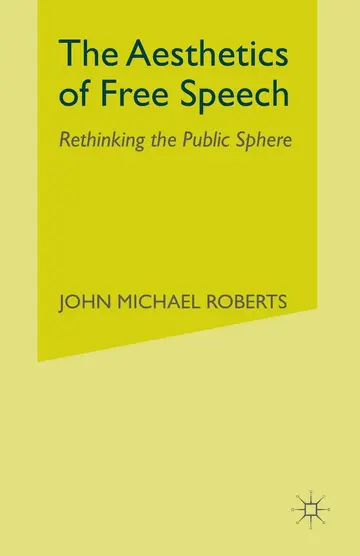 Cover of The Aesthetics of Free Speech