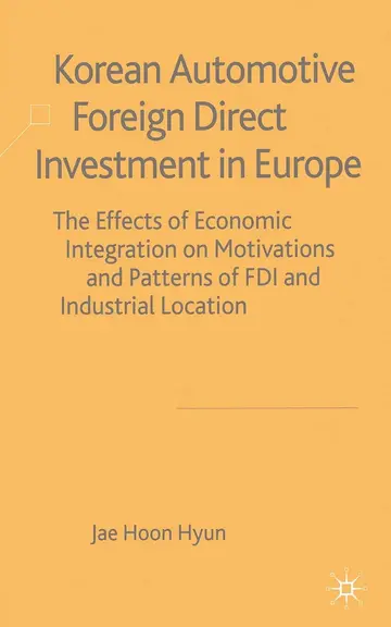 Cover of Korean Automotive Foreign Direct Investment in Europe