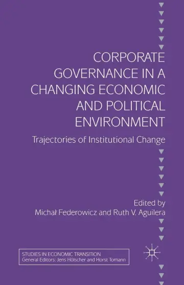 Cover of Corporate Governance in a Changing Economic and Political Environment