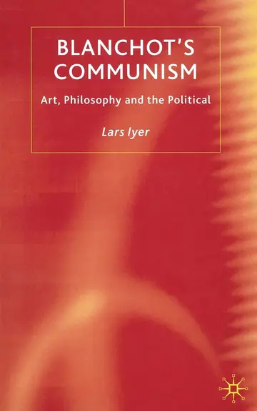 Cover of Blanchot's Communism