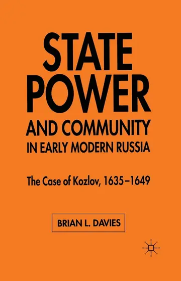 Cover of State, Power and Community in Early Modern Russia