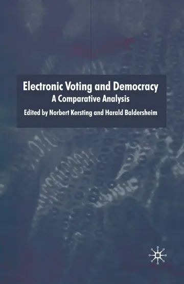 Cover of Electronic Voting and Democracy