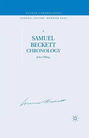 Cover of A Samuel Beckett Chronology
