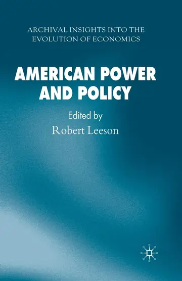 Cover of American Power and Policy