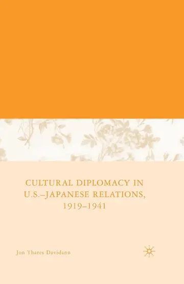 Cover of Cultural Diplomacy in U.S.-Japanese Relations, 1919-1941