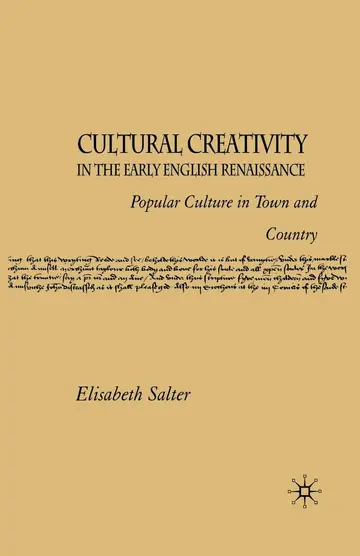 Cover of Cultural Creativity in the Early English Renaissance