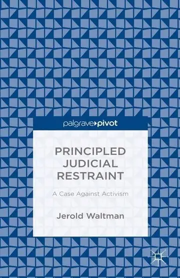 Cover of Principled Judicial Restraint