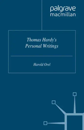 Cover of Thomas Hardy's Personal Writings
