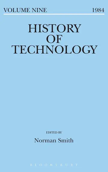 Cover of History of Technology Volume 9