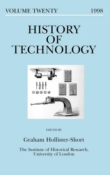 Cover of History of Technology Volume 20