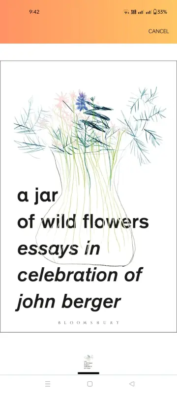 Cover of A Jar of Wild Flowers Essays in Celebration of John Berger