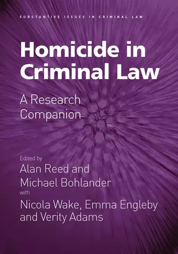 Cover of Homicide in Criminal Law