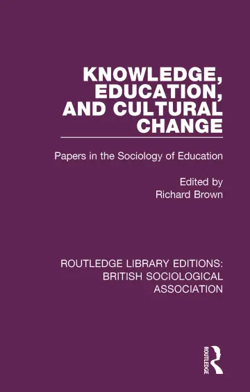 Cover of Knowledge, Education, and Cultural Change