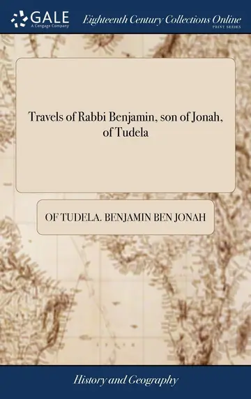 Cover of Travels of Rabbi Benjamin, son of Jonah, of Tudela