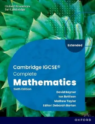 Cover of Cambridge IGCSE Complete Mathematics Extended Student Book 6