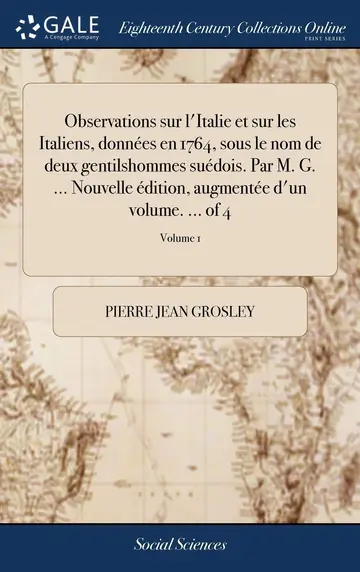 Cover of Observations Sur L'italie Et Sur Les Ita