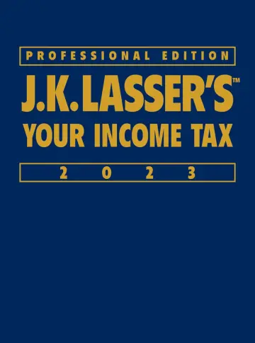 Cover of J.K. Lasser's Your Income Tax 2023, Professional E dition