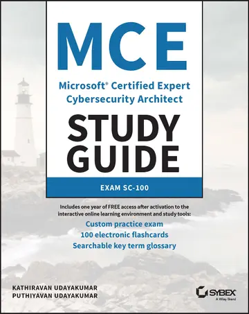 Cover of MCE Microsoft Certified Expert Cybersecurity Architect Study Guide