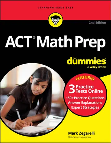 Cover of ACT Math Prep for Dummies