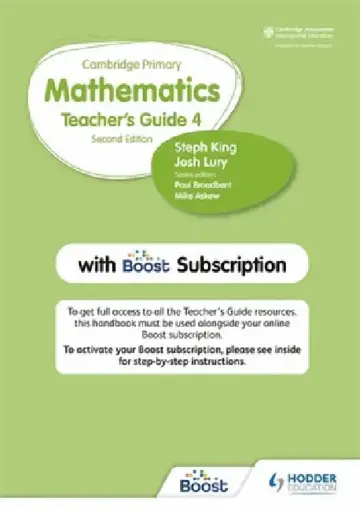 Cover of Cambridge Primary Mathematics Teacher's Guide Stage 4 with Boost Subscription
