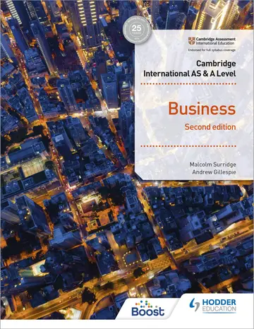 Cover of Cambridge International as & A Level Business