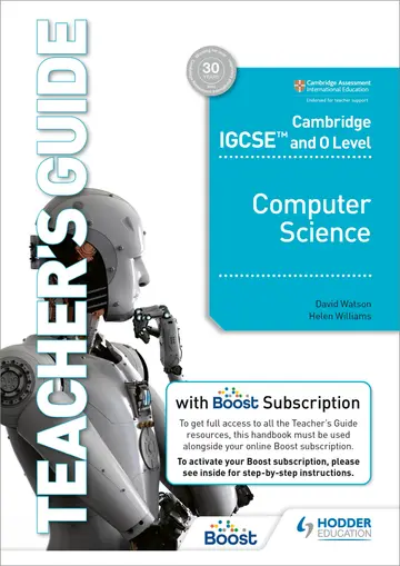 Cover of Cambridge IGCSE and O Level Computer Science Teacher's Guide with Boost Subscription