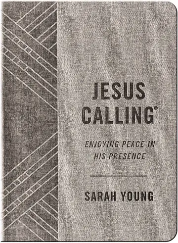 Cover of Jesus Calling, Textured Gray Leathersoft, with Full Scriptures