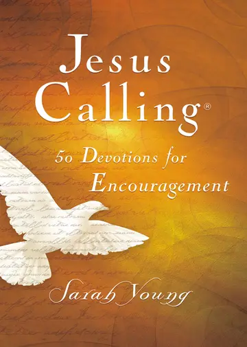 Cover of Jesus Calling, 50 Devotions for Encouragement, Hardcover, with Scripture References