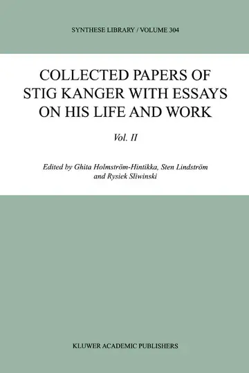 Cover of Collected Papers of Stig Kanger with Essays on His Life and Work