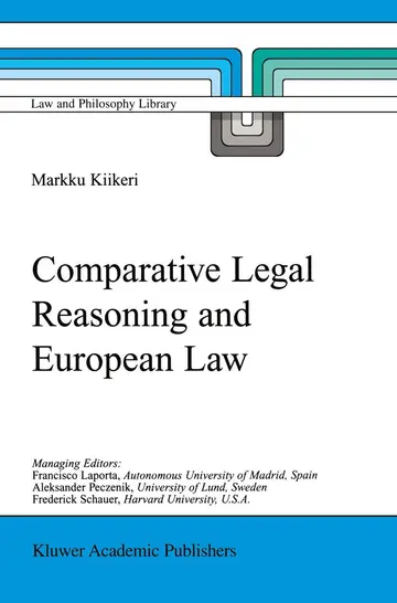 Cover of Comparative Legal Reasoning and European Law