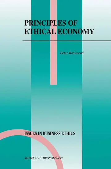 Cover of Principles of Ethical Economy
