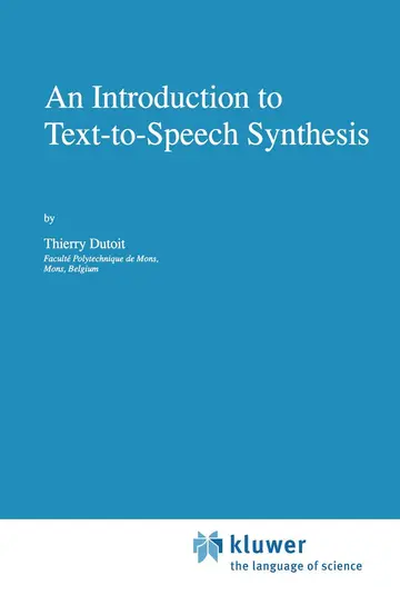 Cover of An Introduction to Text-to-Speech Synthesis