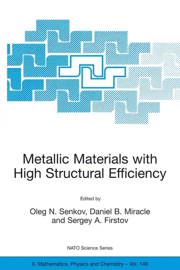 Cover of Metallic Materials with High Structural Efficiency