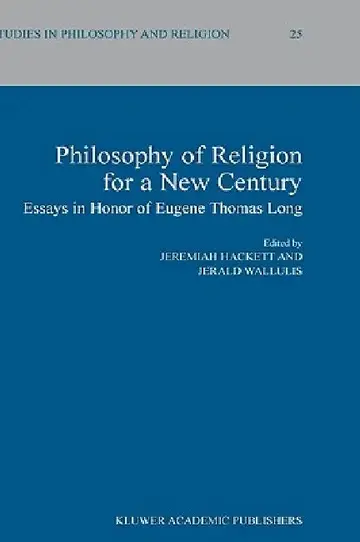 Cover of Philosophy of Religion for a New Century