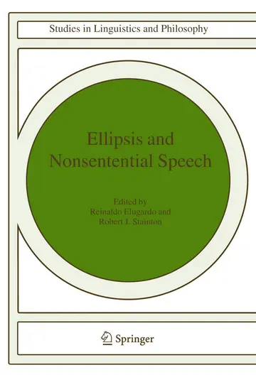 Cover of Ellipsis and Nonsentential Speech