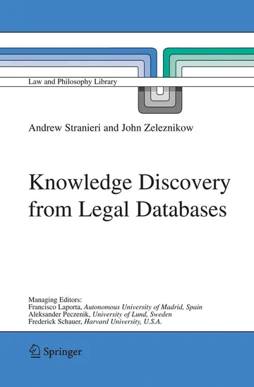 Cover of Knowledge Discovery from Legal Databases