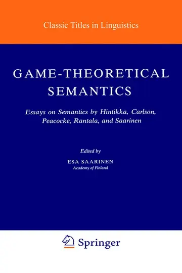 Cover of Game Theoretical Semantics