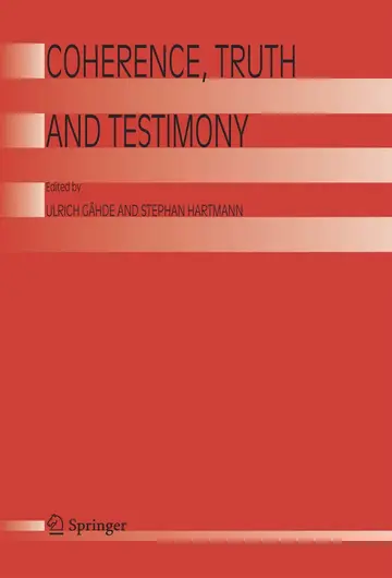 Cover of Coherence, Truth and Testimony