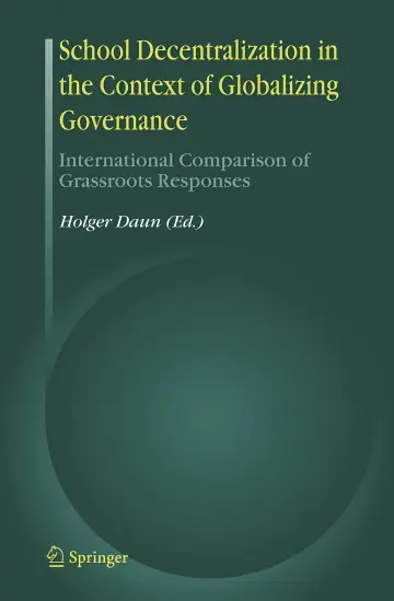 Cover of School Decentralization in the Context of Globalizing Governance