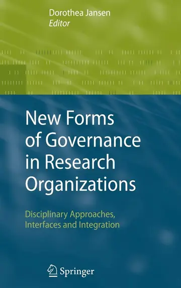 Cover of New Forms of Governance in Research Organizations